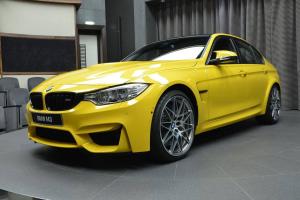 BMW M3 Sedan in Speed Yellow by Abu Dhabi Motors 2016 года